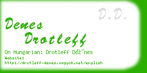 denes drotleff business card